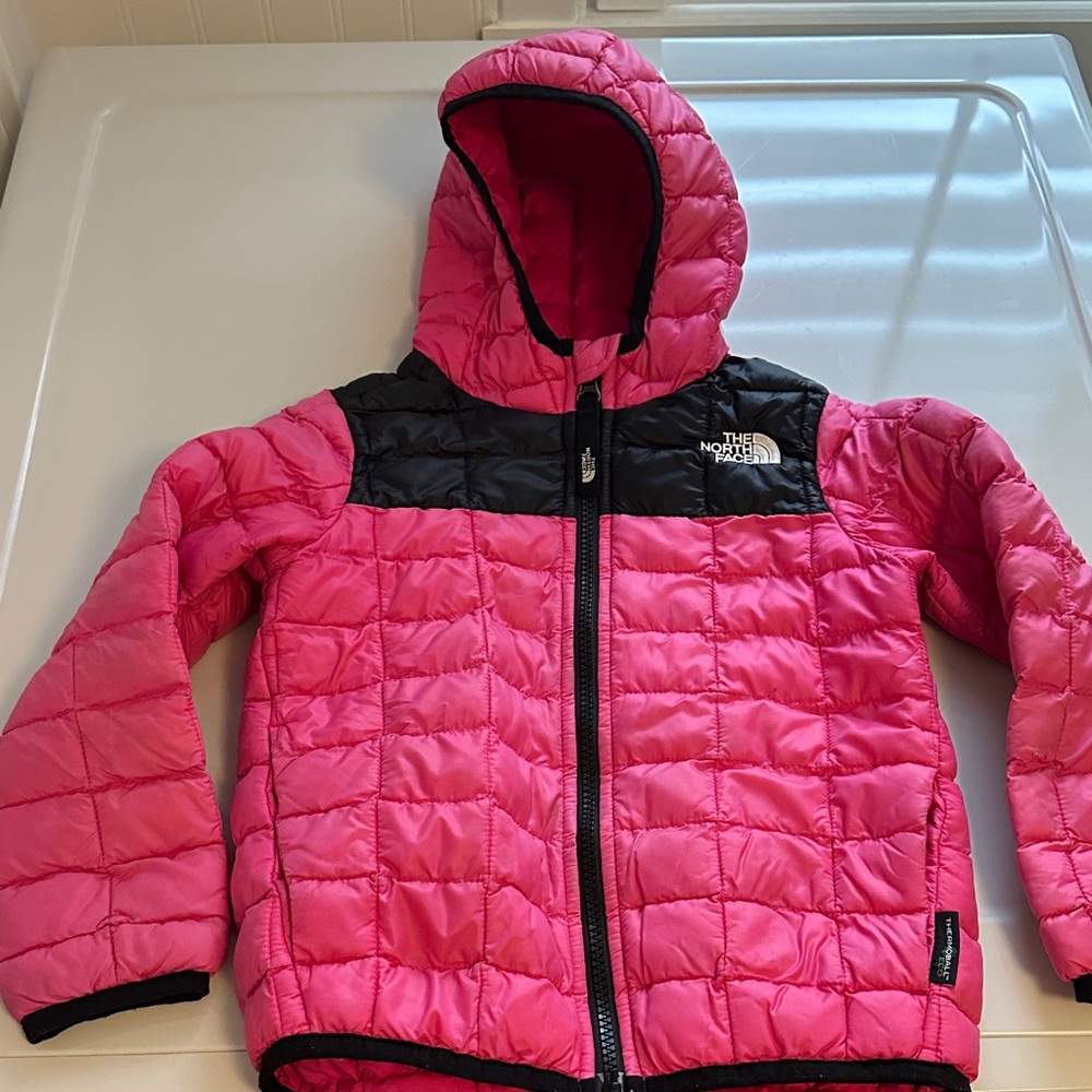 The North Face Fuchsia and Black Quilted Jacket